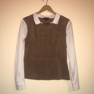 Drew Blouse with White Sleeves and Collar